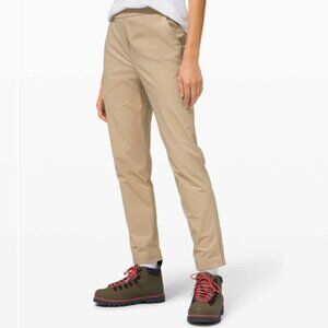 LULULEMON Your True Trouser Khaki Tan Trench Pants Sz 4